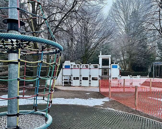 Spielgeräte auf Spielplatz. (Foto: Stadt Friedrichshafen)
