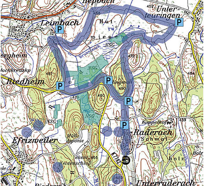 Lageplan Landwirtschaftspfad Raderach